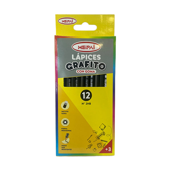 Lápices Grafito Con Goma